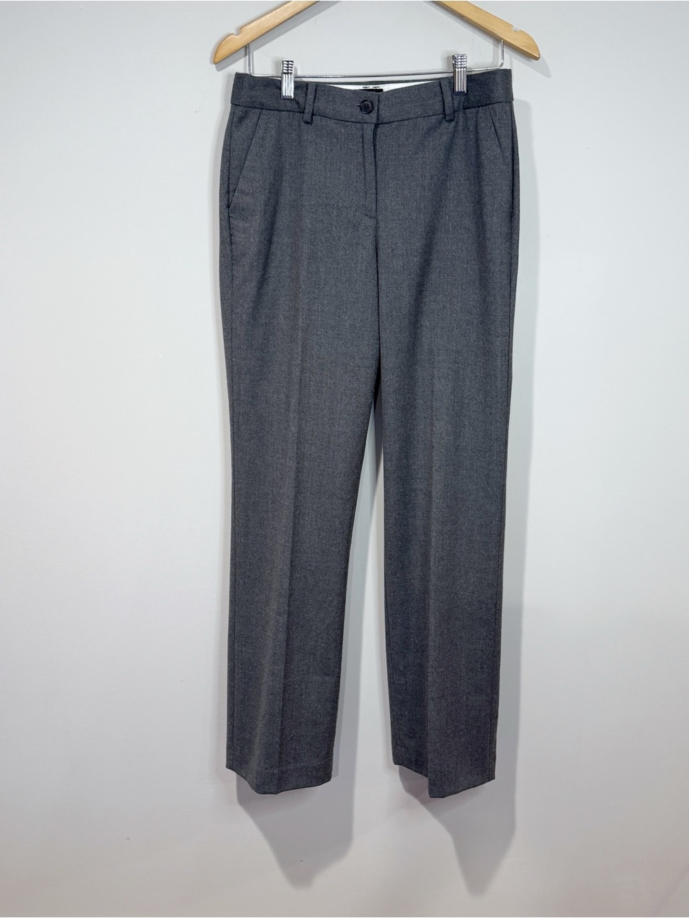 Talbots Windsor Italian Wool Flannel Straight Dress Pants Lined Office Size 4